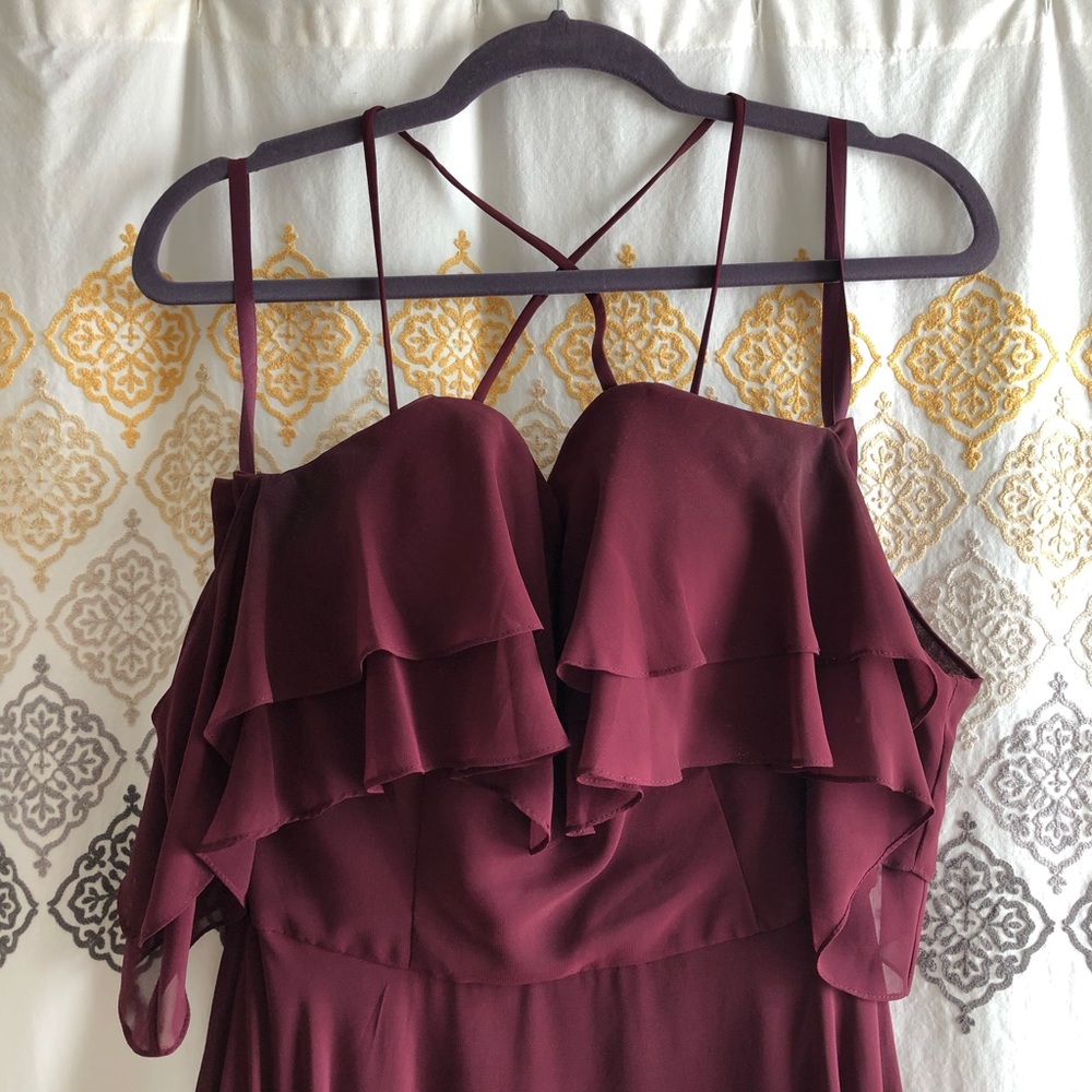 Kennedy Blue Bridesmaid Dress - Maroon - Size 10